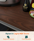 avilia home supporto microonde da cucina in legno con cassetto e ripiano superiore ean 8052879010781