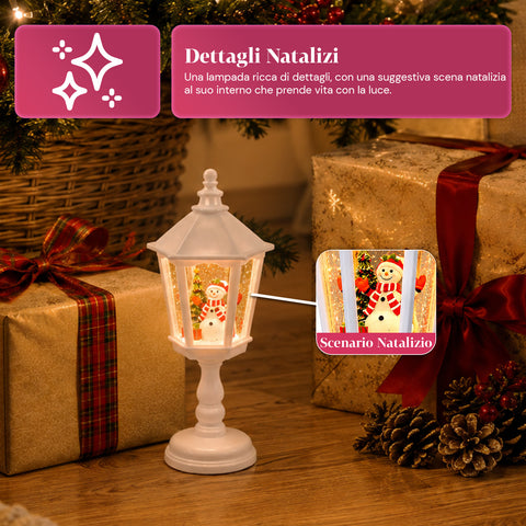 saint joy lampada natalizia con neve luci led e musica usb 2 colori ean 8050043128195