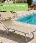 zendea lettino prendisole pieghevole in alluminio e textilene con tettuccio parasole 360 schienale reclinabile e portata 150kg ean 8056819032680