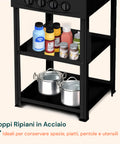 staylux cucina a gas da esterno con supporto e 2 ripiani acciaio potente e pratica ean 8055954980054