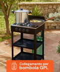 staylux cucina a gas da esterno con supporto e 2 ripiani acciaio potente e pratica ean 8055954980054