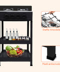 staylux cucina a gas da esterno con supporto e 2 ripiani acciaio potente e pratica ean 8055954980054