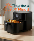 wintem friggitrice ad aria 45l con display led touch e 7 programmi di cottura 1800w ean 8052286432213