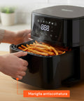 wintem friggitrice ad aria 45l con display led touch e 7 programmi di cottura 1800w ean 8052286432213
