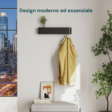 avilia home appendiabiti da muro design moderno con 5 ganci a scomparsa ean 8052879010736
