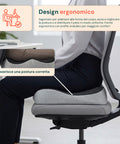 avilia home cuscino posturale ergonomico in memory foam forma a u per gambe e fianchi 44x37x9 cm ean 8052879011191