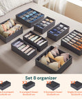 avilia home divisori cassetti set 8 organizer pieghevoli per armadio e como ean 8052879011108