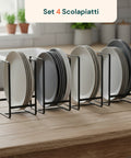 avilia home scolapiatti verticali salvaspazio set 4 pezzi in metallo 2 misure salvaspazio ean 8052879010972