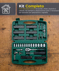 daimann set attrezzi da lavoro 130 pezzi in acciaio cromo vanadio con cricchetto inserti e bussole ean 8056590070413