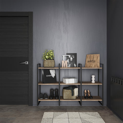 immagine-2-emuca-set-2-strutture-verticali-componi-scaffale-da-parete-in-acciaio-83x35cm-nero-ean-8432393275093