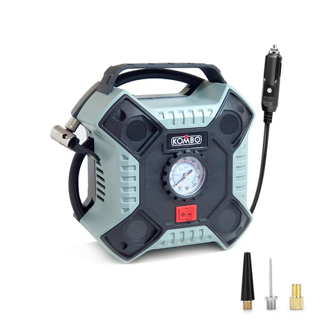 Compresseur électrique avec tuyau 63cm et 3 adaptateurs 12v