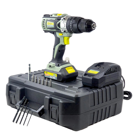 immagine-2-kombo-trapano-avvitatore-a-percussione-con-batteria-2ah-e-valigetta-con-13-accessori-20v-230hz-ean-8053340479540