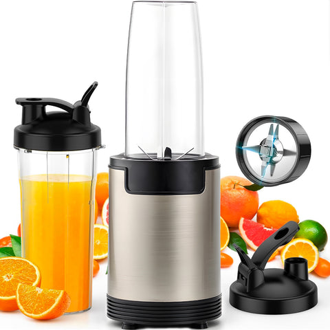 Hachoir-Mixeur avec 4 Lames et Récipient 800ml/600w Doré