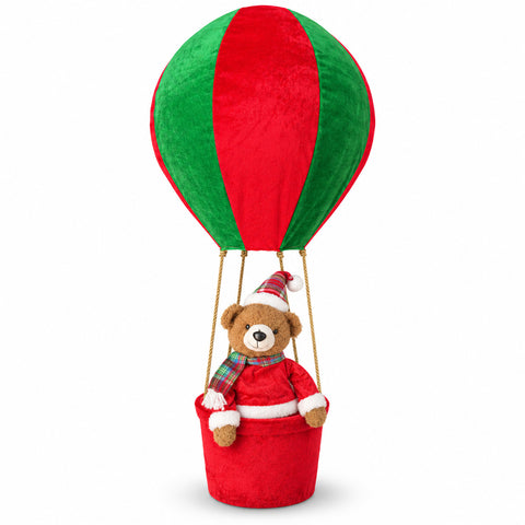 saint joy mongolfiera natalizia con mamma natale o orsetto led 92 cm ean 8056819081787
