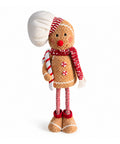 saint joy pupazzo pan di zenzero natalizio espandibile 50 80 cm decorazione natale in peluche con gambe telescopiche 2 varianti ean 8056819079746