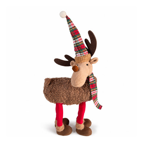 saint joy renna natalizia grande 63 cm in peluche morbido decorazione natale con zampe appesantite 4 colori ean 8056819079708