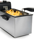 tristar friggitrice 3l in acciaio inox 2000w con termostato 130 190c argento ean 8713016083739