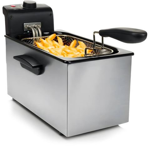 tristar friggitrice 3l in acciaio inox 2000w con termostato 130 190c argento ean 8713016083739