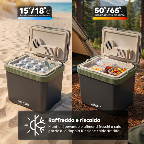 wintem borsa frigo elettrica 24l caldofreddo rinfresca fino a 18c sotto ambiente e riscalda fino a 65c ean 8056819067521