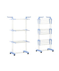 zendea stendibiancheria verticale a 3 livelli in ferro e pp estensibile e con ruote pivottanti l105xp64xa173cm portata 20kg ean 8052879013560