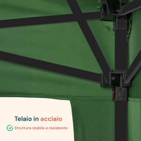 zendea gazebo 3x3mt per esterni con copertura impermeabile e telaio in acciaio ean 8015361713188