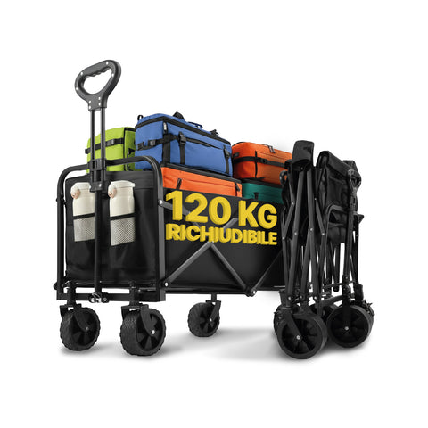 daimann carrello pieghevole da esterno taglia l 90kg taglia xl 120kg con ruote ean 8056590070642
