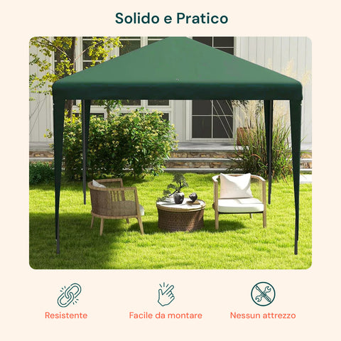 zendea gazebo 3x3mt per esterni con copertura impermeabile e telaio in acciaio ean 8015361713188