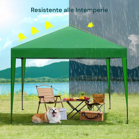 zendea gazebo 3x3mt per esterni con copertura impermeabile e telaio in acciaio ean 8015361713188