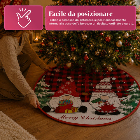 saint joy copri base albero di natale a120 cm in peluche 4 fantasie ean 8050043128331