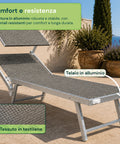 zendea lettino prendisole pieghevole in alluminio e textilene con tettuccio parasole 360 schienale reclinabile e portata 150kg ean 8056819032680