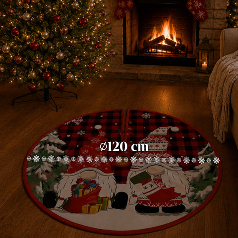 saint joy copri base albero di natale a120 cm in peluche 4 fantasie ean 8050043128331
