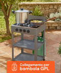 staylux cucina a gas da esterno con supporto e 2 ripiani acciaio potente e pratica ean 8055954980054