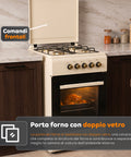 wintem cucina a gas 50x50 cm con forno a gas 49 litri 4 fuochi di diversa potenza valvole di sicurezza e coperchio ean 8056819078930