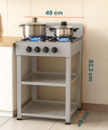 staylux cucina a gas da esterno con supporto e 2 ripiani acciaio potente e pratica ean 8055954980054