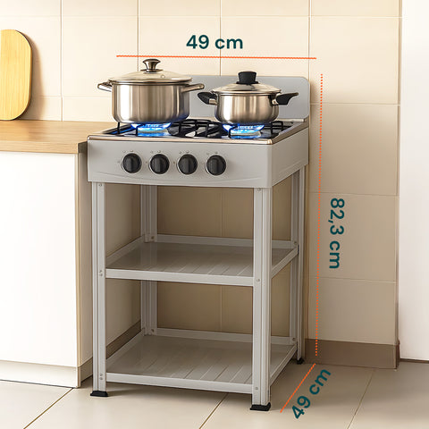 staylux cucina a gas da esterno con supporto e 2 ripiani acciaio potente e pratica ean 8055954980054