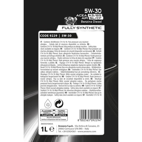 immagine-3-arexons-olio-motore-arx-5w30-gd-1l-ean-8002565092294