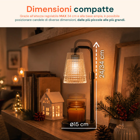 avilia home lampada scaldacandele con timer dimmerabile e altezza regolabile ean 8052879014871