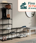 avilia home scaffale modulare con 14 ripiani struttura solida in metallo e tnt salvaspazio ean 8056819052893
