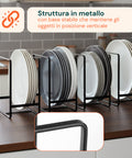 avilia home scolapiatti verticali salvaspazio set 4 pezzi in metallo 2 misure salvaspazio ean 8052879010972