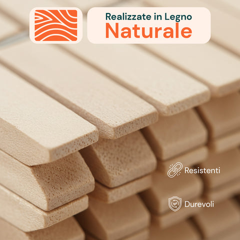 avilia home set 100 mollette in legno multiuso con molla in acciaio ean 8052879010712
