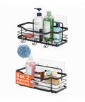 avilia home set 2 mensole adesive da parete in acciaio nero per bagno e cucina ean 8052879010668