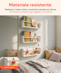 avilia home set 3 mensole da parete per bambini in legno resistente 40x12 cm portata 3kg ean 8052879011672