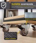 daima set 4 ruote universali piroettanti da 50 mm ruote girevoli a 360 in gomma e acciaio portata 200 kg kit completo con viti e cacciavite ean 8056590070529