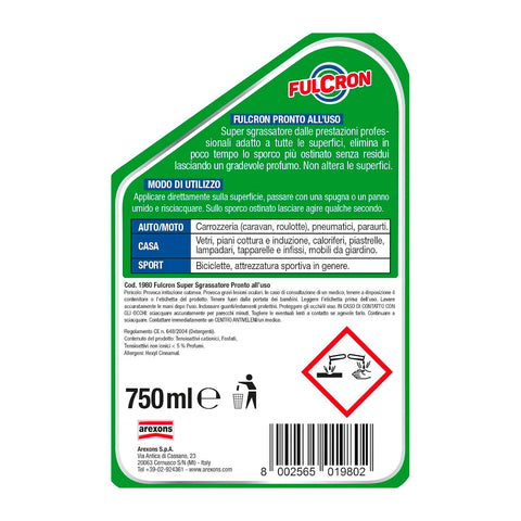 immagine-3-fulcron-sgrassatore-universale-per-superfici-750ml-ean-8002565019802