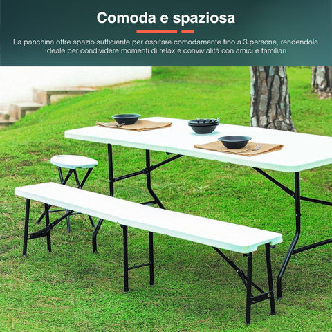 immagine-3-garden-friend-panca-da-picnic-rettangolare-pieghevole-183x30x44cm-bianco-ean-8023755050368