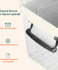 garden friend scatola salvaspazio 65l con coperchio ruote e chiusura ermetica ean 8023755054168