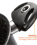 pensofal casseruola alta antiaderente per induzione 3l biostone con doppio fondo inox ean 8020173085804
