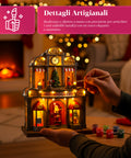 saint joy casa di babbo natale animata luci led musica e movimento ean 8050043127365
