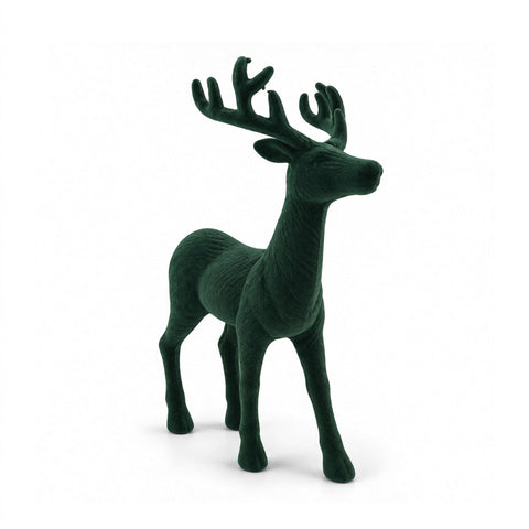 saint joy cervo decorativo 33x44h cm effetto velluto statuina renna design moderno per casa ufficio e vetrine decorazione natalizia 6 varianti colore ean 8056819080209