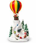 saint joy paesaggio natalizio con babbo natale in volo luci led e musica ean 8056819082067